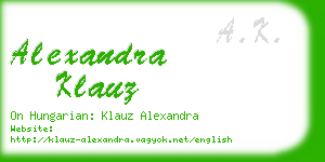 alexandra klauz business card